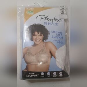 Playtex 18 Hour White Bra with Natural Lift Size 44DD